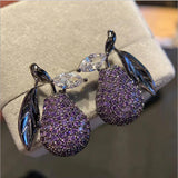 Fruit Pear Earrings Colored Zircon Personalized Earrings ins