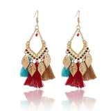 Vintage Tassel Earrings Silver Women's Jewelry