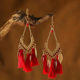 Vintage Tassel Earrings Silver Women's Jewelry