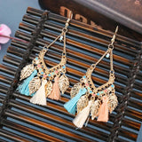 Vintage Tassel Earrings Silver Women's Jewelry