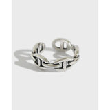 Retro 925 Sterling Silver Vintage Chain Hoop Huggie Earrings