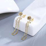 Rose Flower 925 Sterling Silver Earrings Long Style Fine Gift