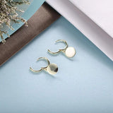 925 Sterling Silver Starry Sky Hoop Earrings Enamel Moon Pendant