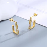 S925 Silver Zircon Hoop Earrings Circle Ear Jewelry Gift for Women