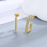 S925 Silver Zircon Hoop Earrings Circle Ear Jewelry Gift for Women
