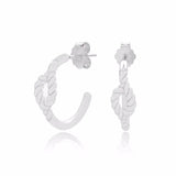 925 Sterling Silver Cross Twist Stud Earring For Women