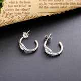 925 Sterling Silver Cross Twist Stud Earring For Women