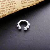 Moonnory 925 Silver Opal Clip Earring Romantic Ear Cuff No Piercing
