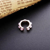 Moonnory 925 Silver Opal Clip Earring Romantic Ear Cuff No Piercing