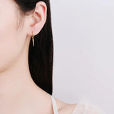 Silver 925 Small Bullet Shape Earrings for Women Hippie Party Gift