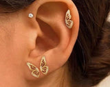 Butterfly Stud Earrings Women's Jewelry