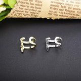 925 Silver Starfish Ear Cuff Zircon Crystal Jewelry