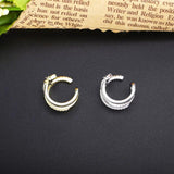 925 Silver Starfish Ear Cuff Zircon Crystal Jewelry