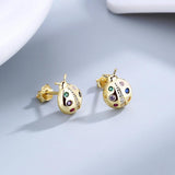 Colorful Insect Stud Earrings S925 Silver