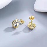 Colorful Insect Stud Earrings S925 Silver