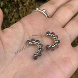 Cordierite/Iolite 925 Silver Stud Earrings for Women