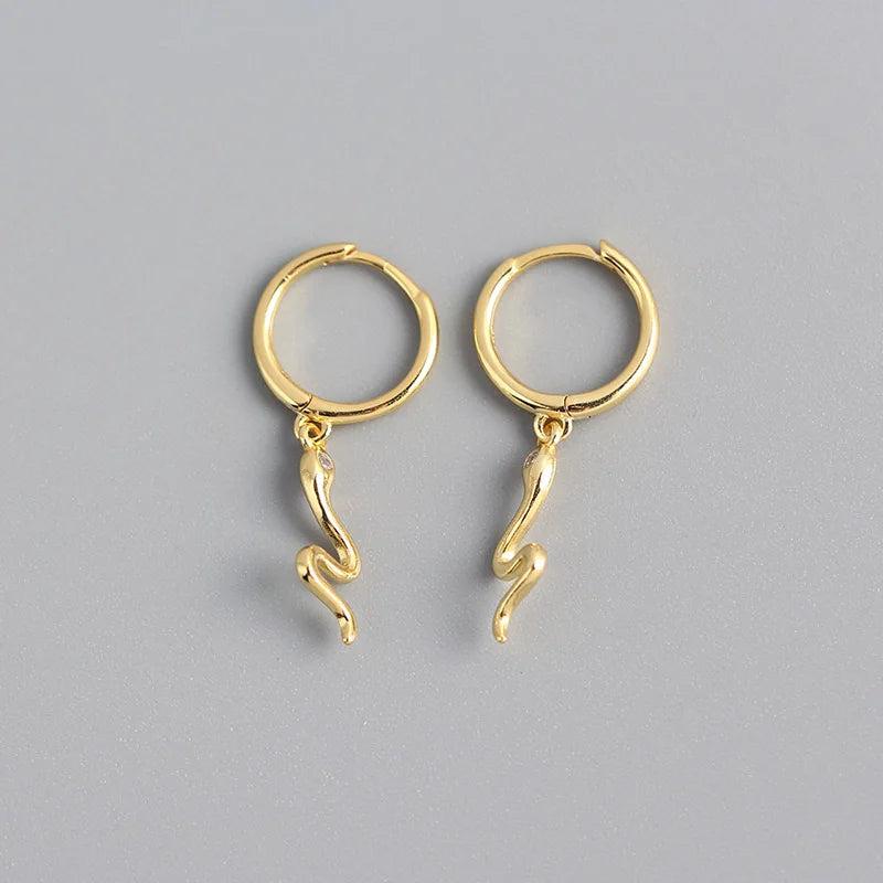 925 Sterling Silver Snake Hoop Earrings for Women