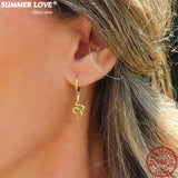 925 Sterling Silver Snake Hoop Earrings for Women