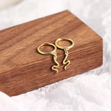 925 Sterling Silver Snake Hoop Earrings for Women