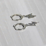 925 Sterling Silver Zircon Lightning Earring