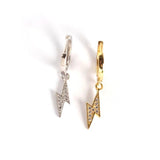 925 Sterling Silver Zircon Lightning Earring