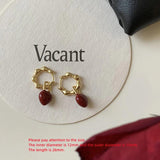 925 Silver Earring Geometry Star Heart Shape Bead Tassel Drop Earring