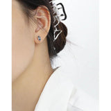 925 Sterling Silver 4A Zircon Stud Earrings for Women