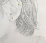 S925 Silver Plated Star Moon Asymmetric Earrings