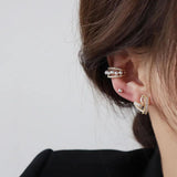 14K Heart CZ Stud Earring for Women
