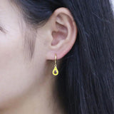 925 Sterling Silver Avocado Hoop Earrings Enamel Summer Fruit Collection