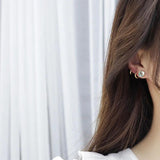 Ocean Glass Ball Stud Earrings Statement Earrings For Women