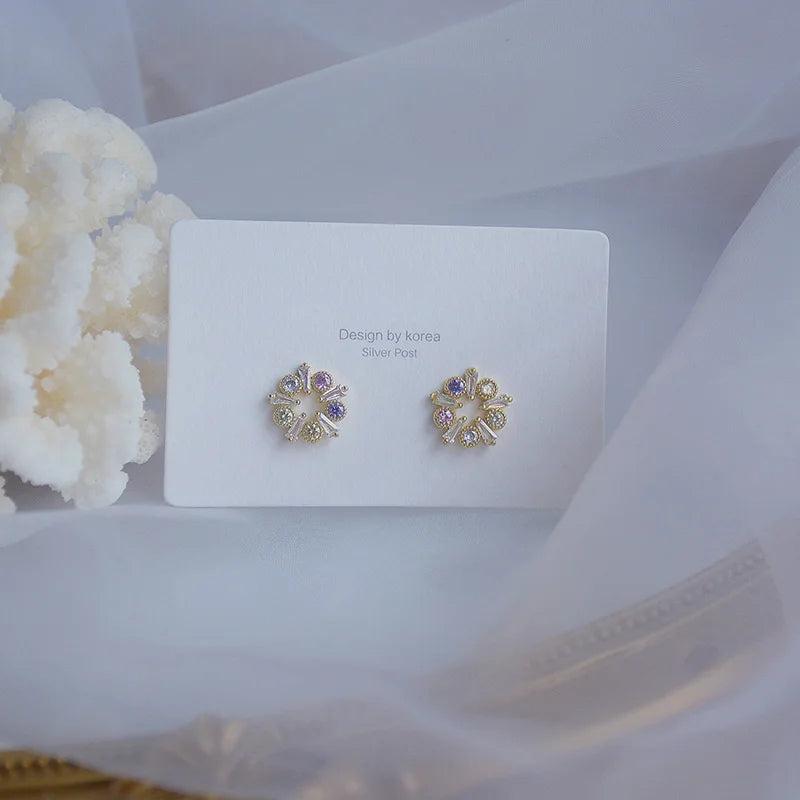 Micro Inlaid Cubic Zircon Earrings Romantic Jewelry