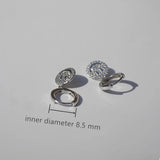 925 Silver Smiley Zircon Water Square Drop Earring