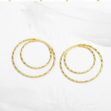925 Silver Big Hoop Earrings Women Jewelry 1.8MM