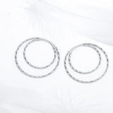 925 Sterling Silver Hoop Earrings for Women 38/52MM