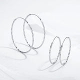 925 Sterling Silver Hoop Earrings for Women 38/52MM