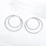 925 Sterling Silver Hoop Earrings for Women 38/52MM