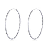 925 Sterling Silver Hoop Earrings for Women 38/52MM