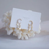 14K Real Long Tassel Temperament Stud Earring Anniversary Jewelry