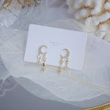 14K Real Long Tassel Temperament Stud Earring Anniversary Jewelry