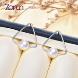 7-8MM Freshwater Pearl Earrings 925 Sterling Silver