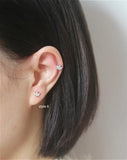 925 Sterling Silver Zircon Crown Stud Earrings