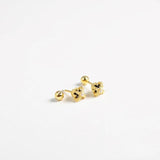 925 Silver Small Crown Zircon Stud Earring
