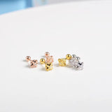 925 Silver Small Crown Zircon Stud Earring