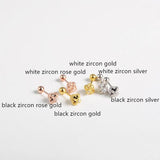 925 Silver Small Crown Zircon Stud Earring