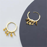 Pentagram Tassel Stud Earrings 925 Sterling Silver Jewelry Teen Gift