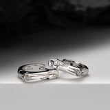 S925 Pure Silver Ear Clasp Breeze Zircon Micro Inlaid Irregular Earring