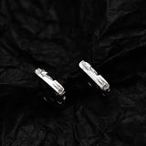 S925 Pure Silver Ear Clasp Breeze Zircon Micro Inlaid Irregular Earring