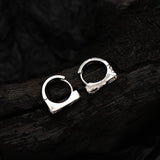 S925 Pure Silver Ear Clasp Breeze Zircon Micro Inlaid Irregular Earring