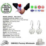 Zircon 925 Sterling Silver Drop Earrings for Wedding Gift